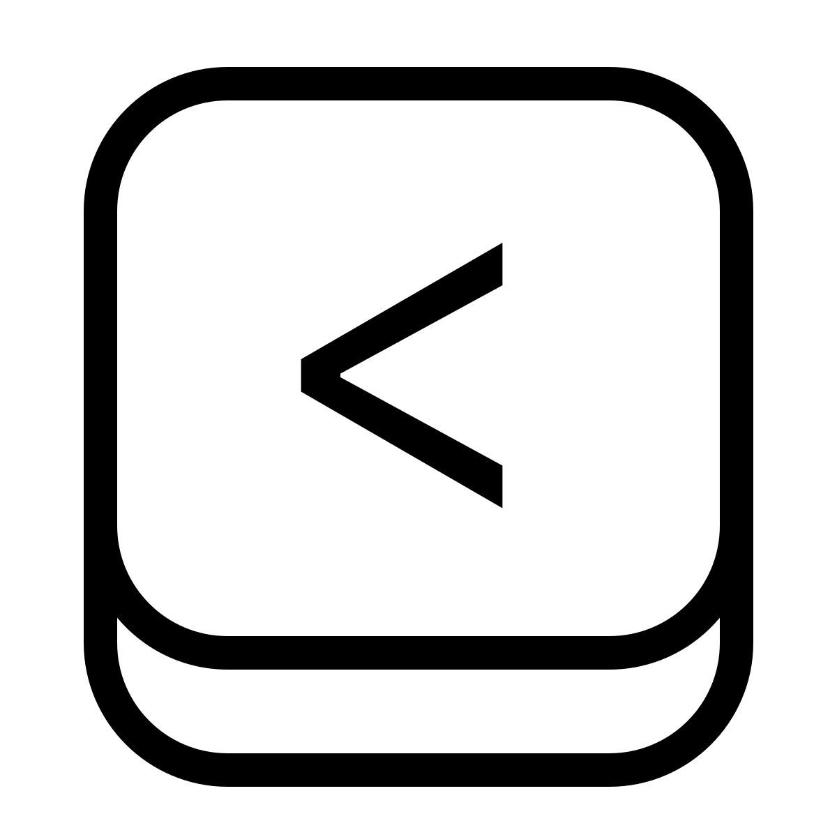 ios 17 outlined style 왼쪽 괄호 키 icon