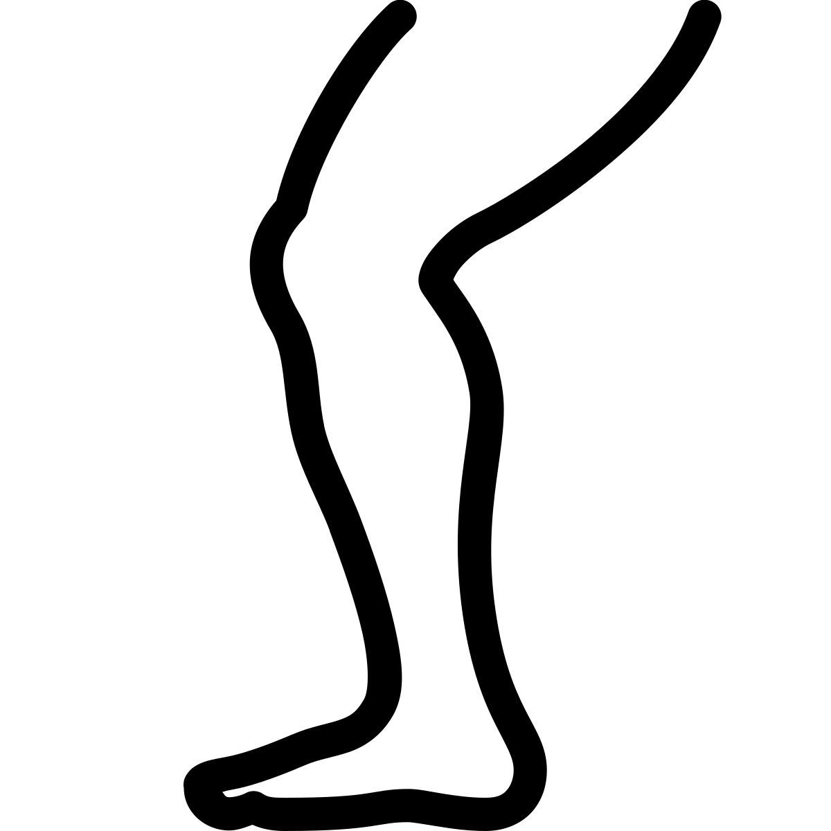 ios 17 outlined style 다리 icon