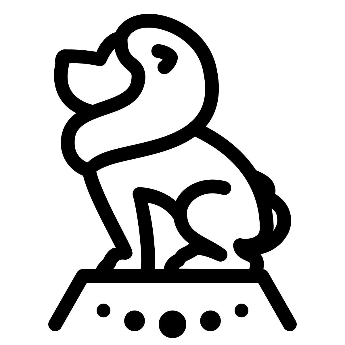 ios 17 outlined style lion circus icon