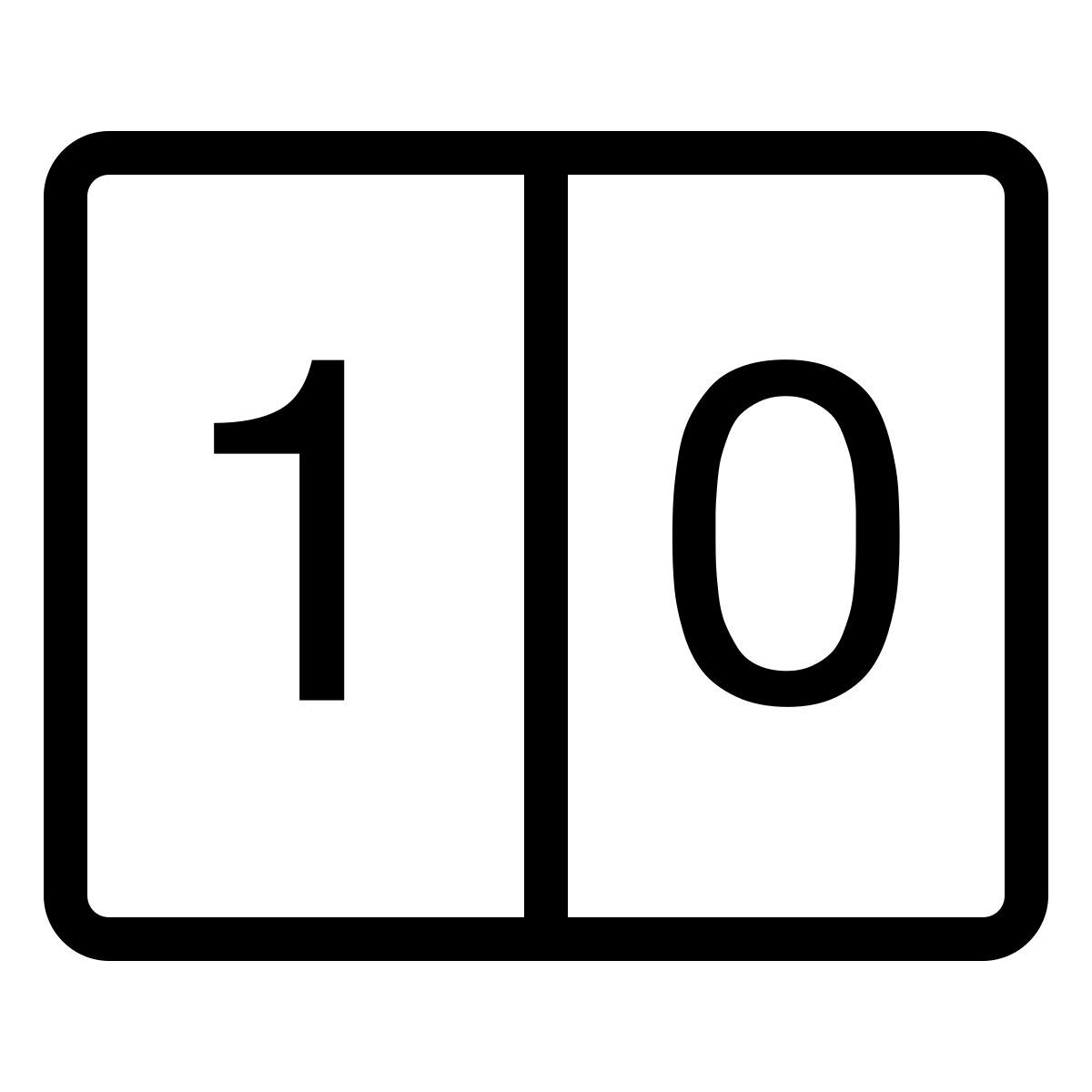 ios 17 outlined style números icon