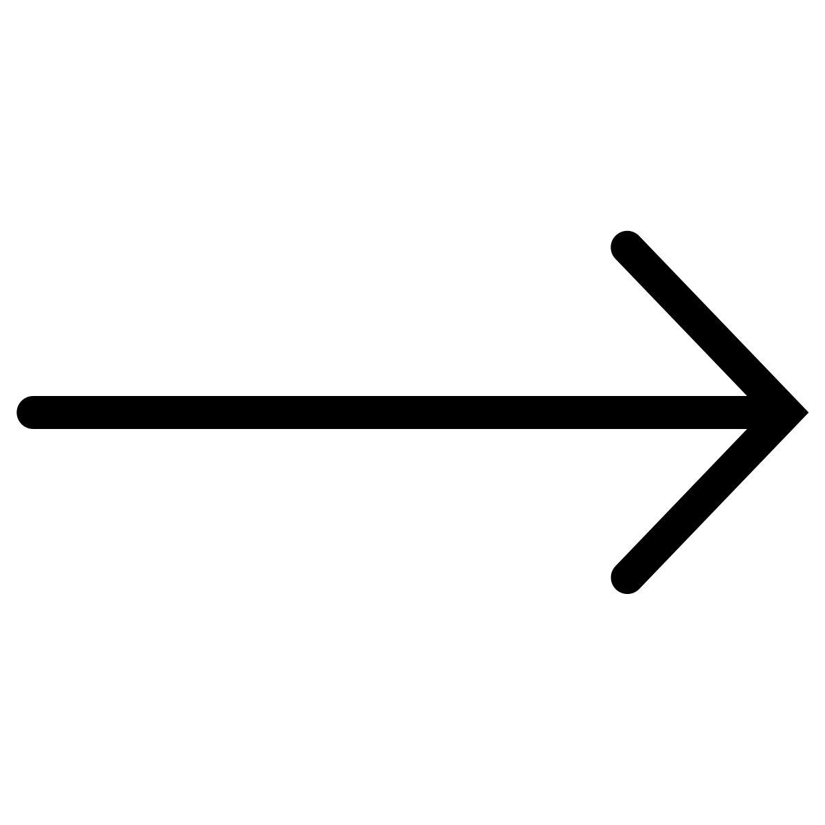 ios 17 outlined style 长箭头向右 icon