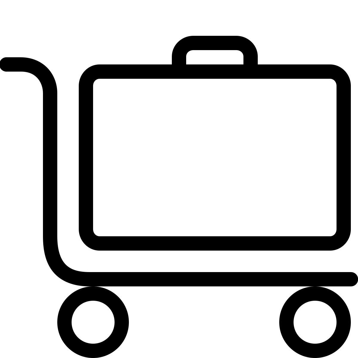 ios 17 outlined style carrinho de bagagem icon