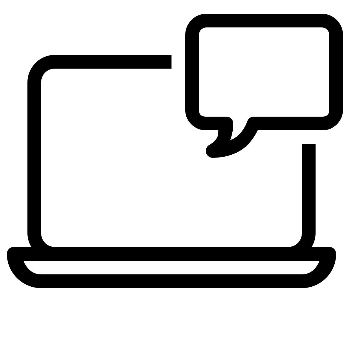 ios 17 outlined style macbook chat icon