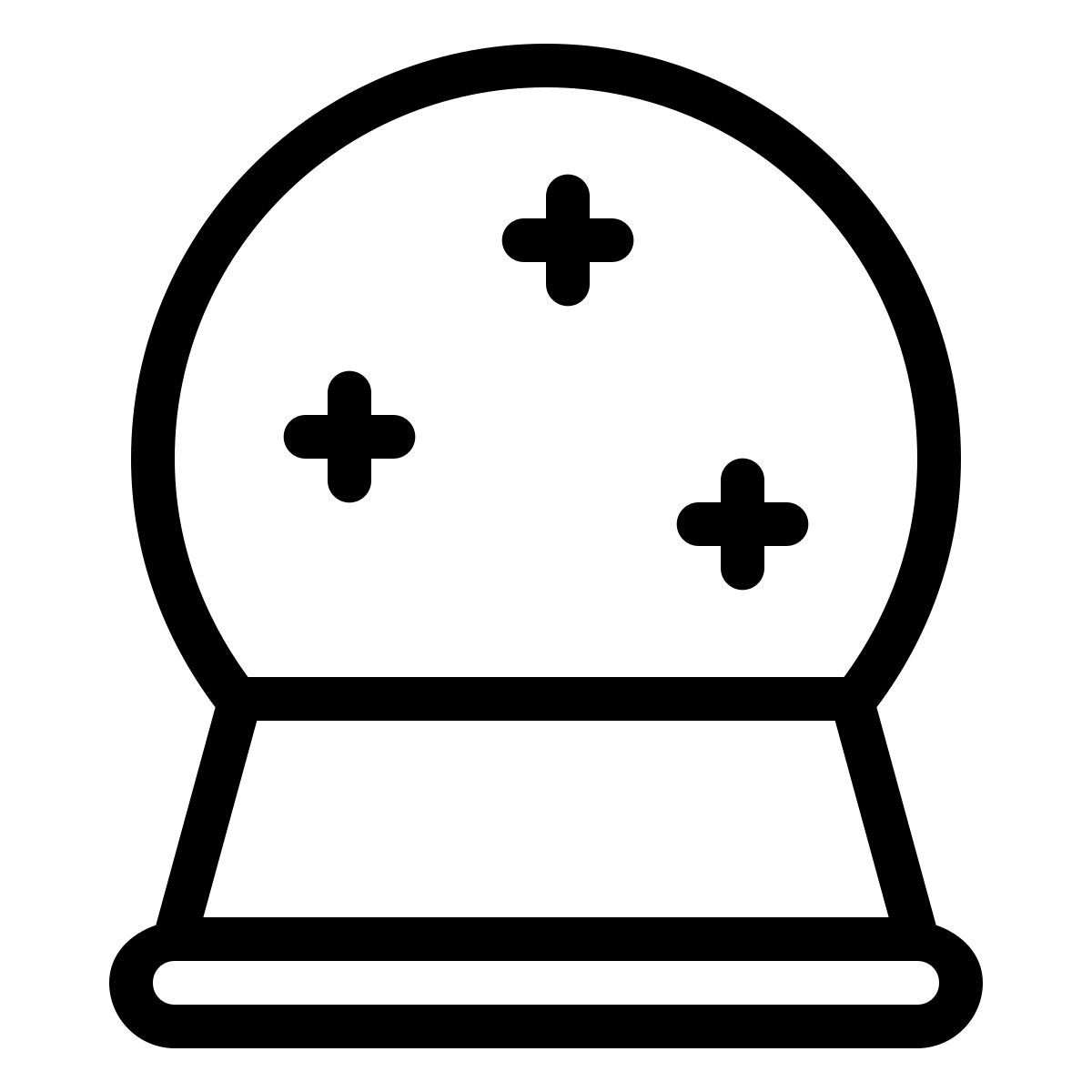 ios 17 outlined style magic crystal ball icon