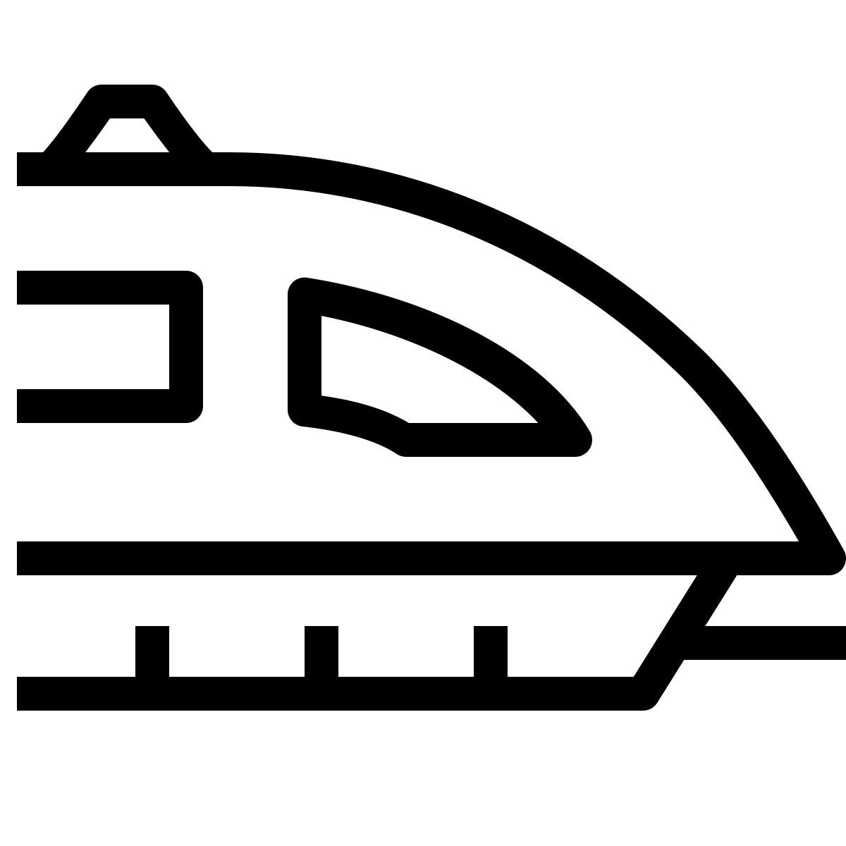 ios 17 outlined style vehículo de levitación magnética icon