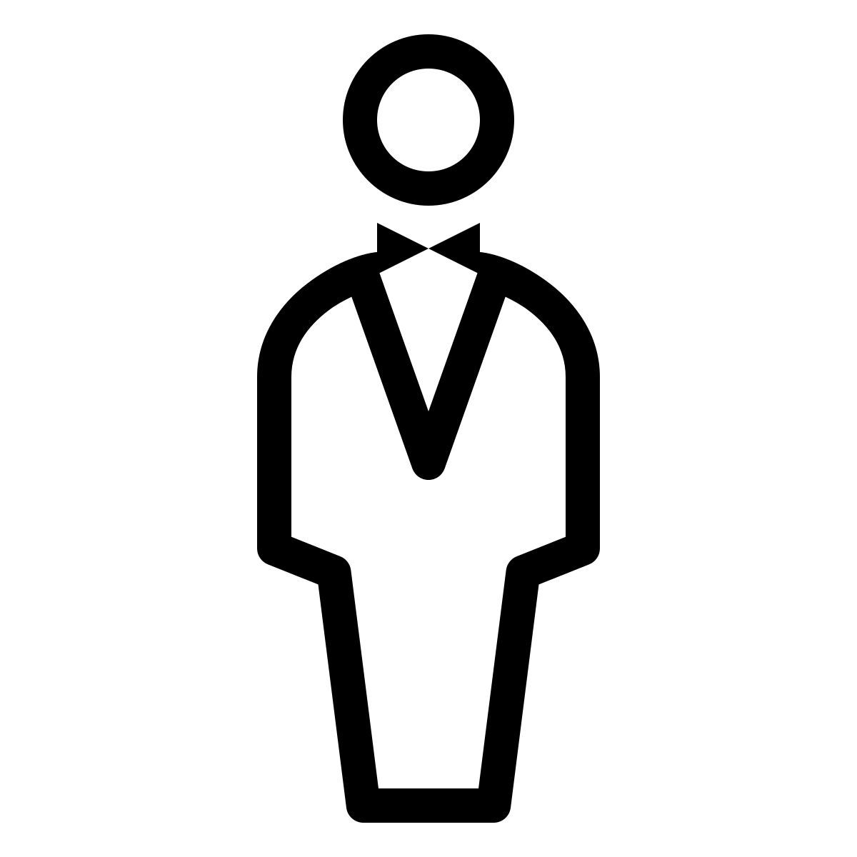 ios 17 outlined style hombre en esmoquin icon