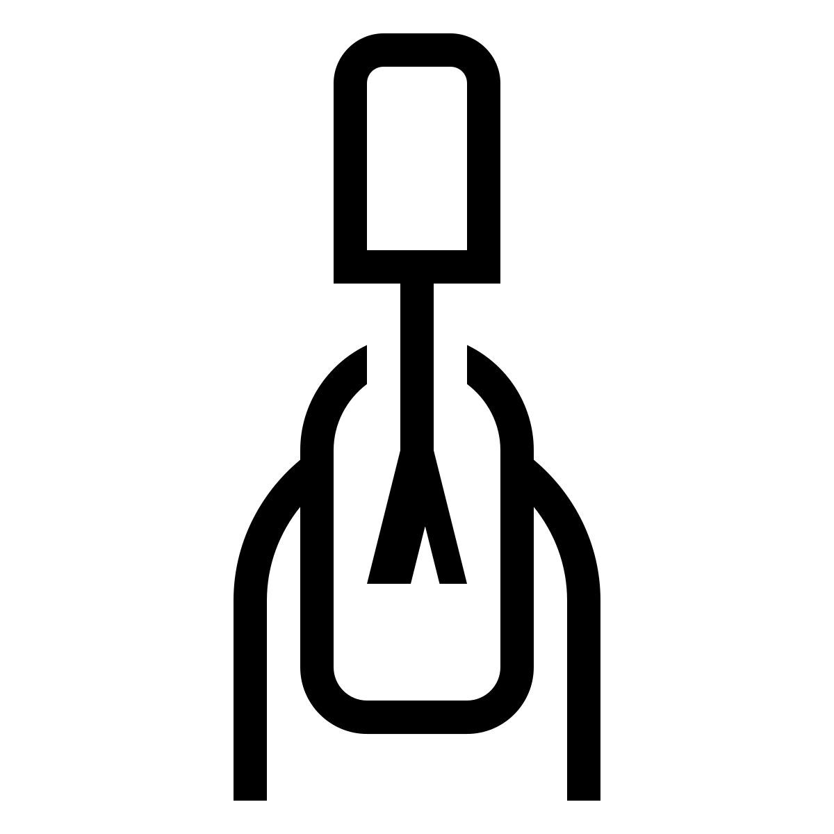 ios 17 outlined style 美甲 icon