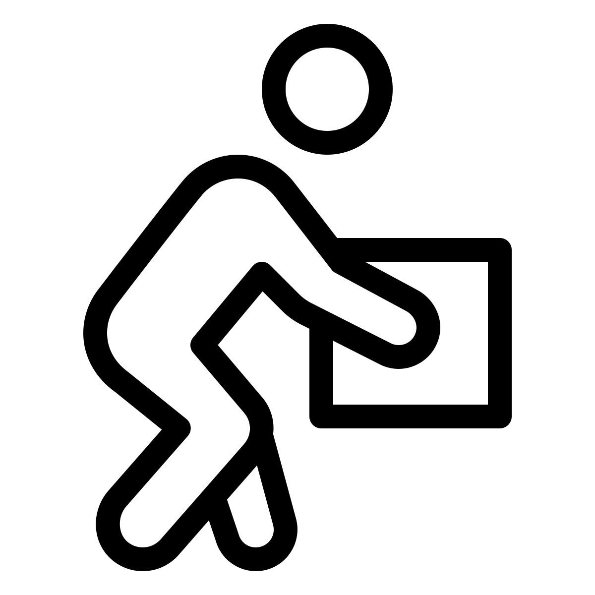 ios 17 outlined style manual handling icon