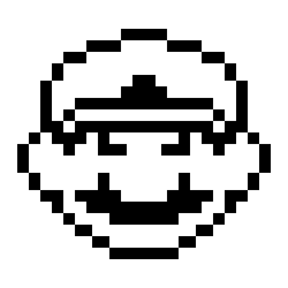 ios 17 outlined style mario de 8 bits icon