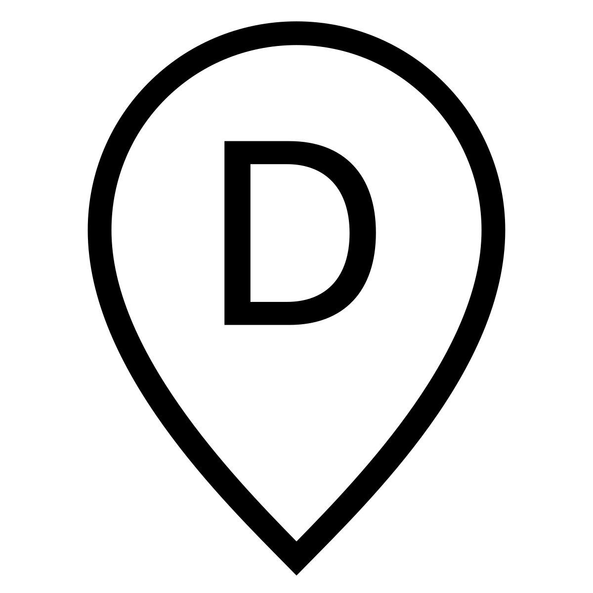 ios 17 outlined style d icon