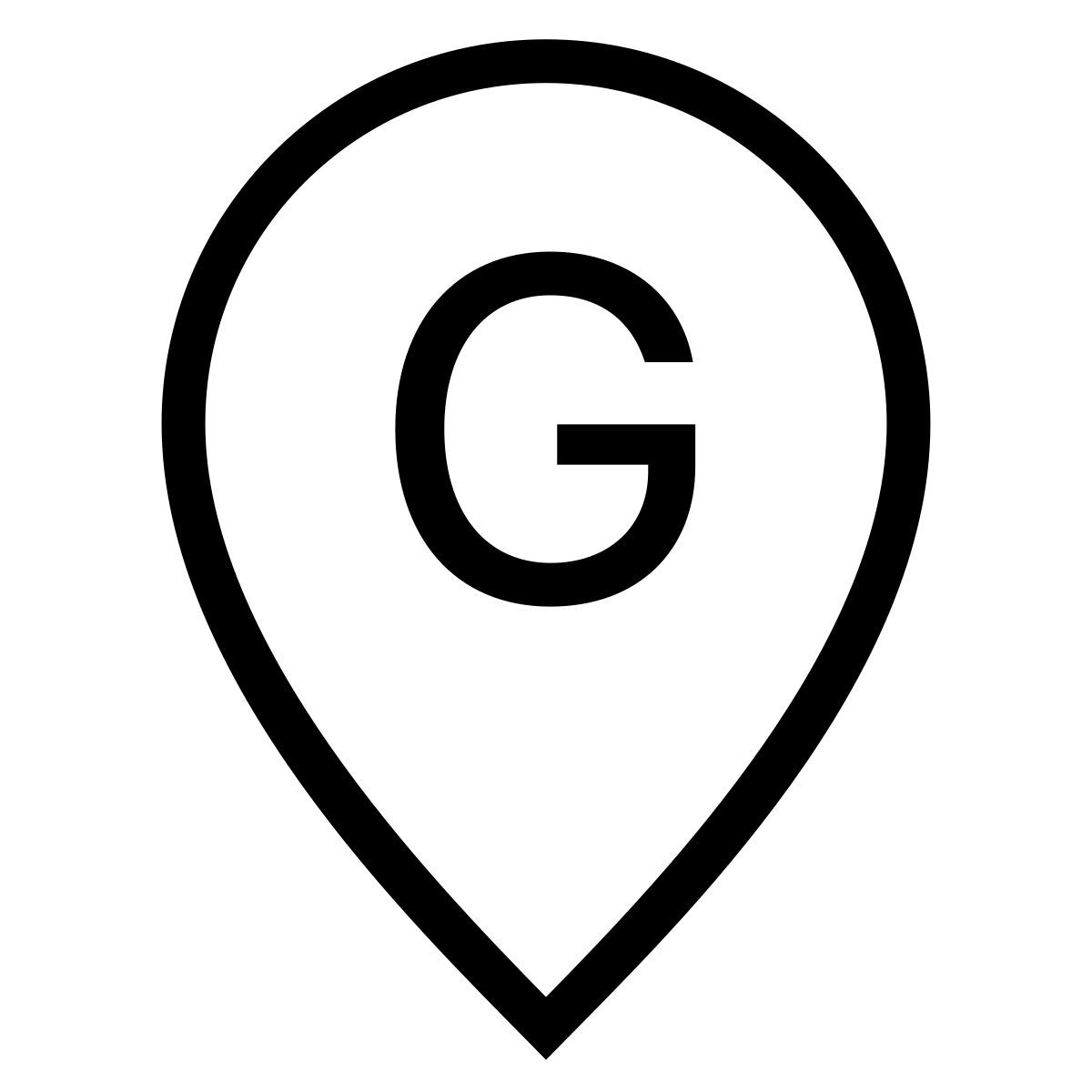 ios 17 outlined style marker g icon