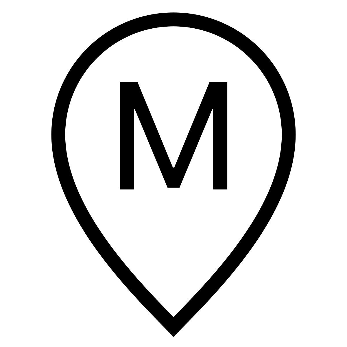 ios 17 outlined style marker m icon