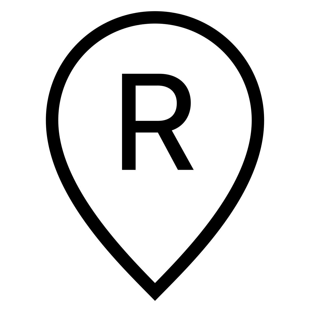 ios 17 outlined style marker r icon