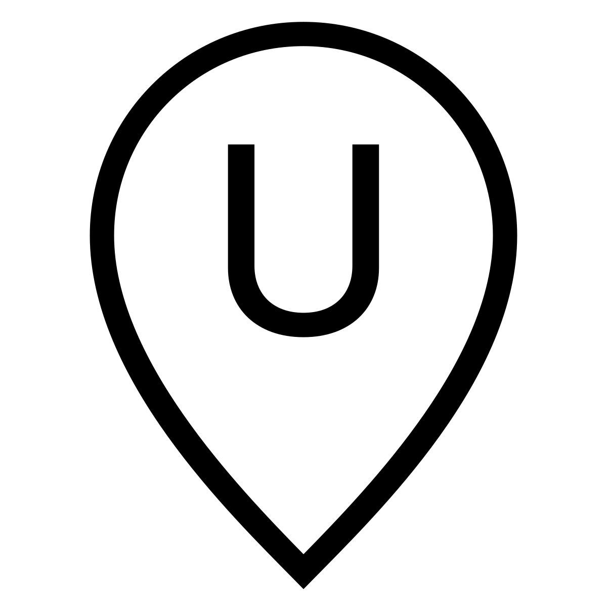 ios 17 outlined style marker u icon