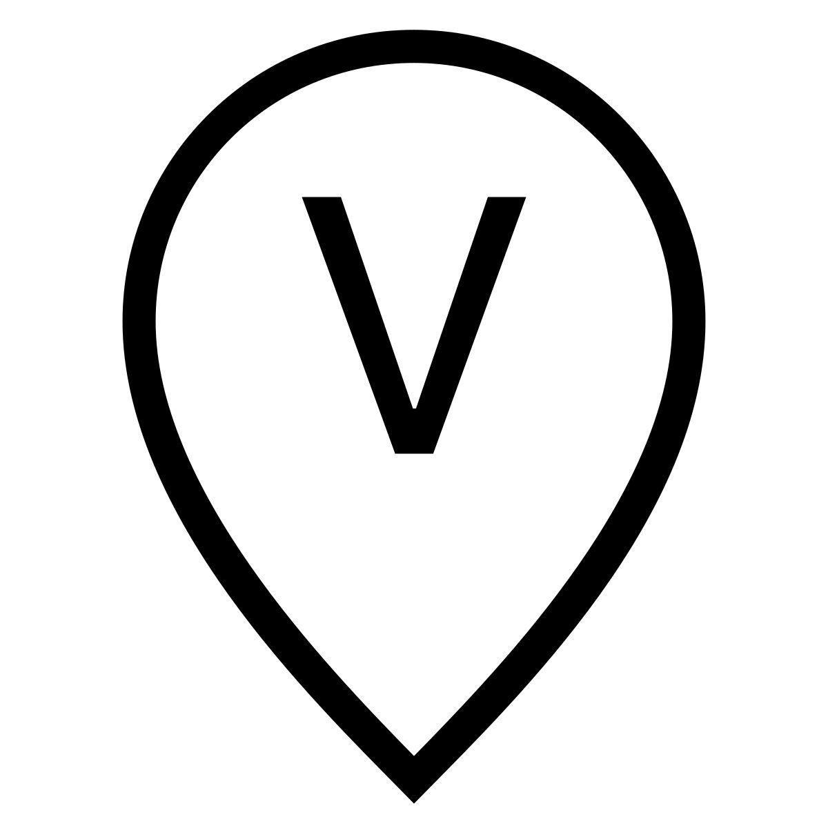 ios 17 outlined style v icon