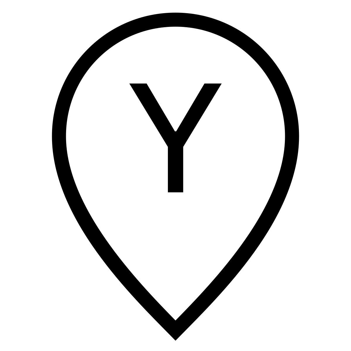 ios 17 outlined style marker y icon