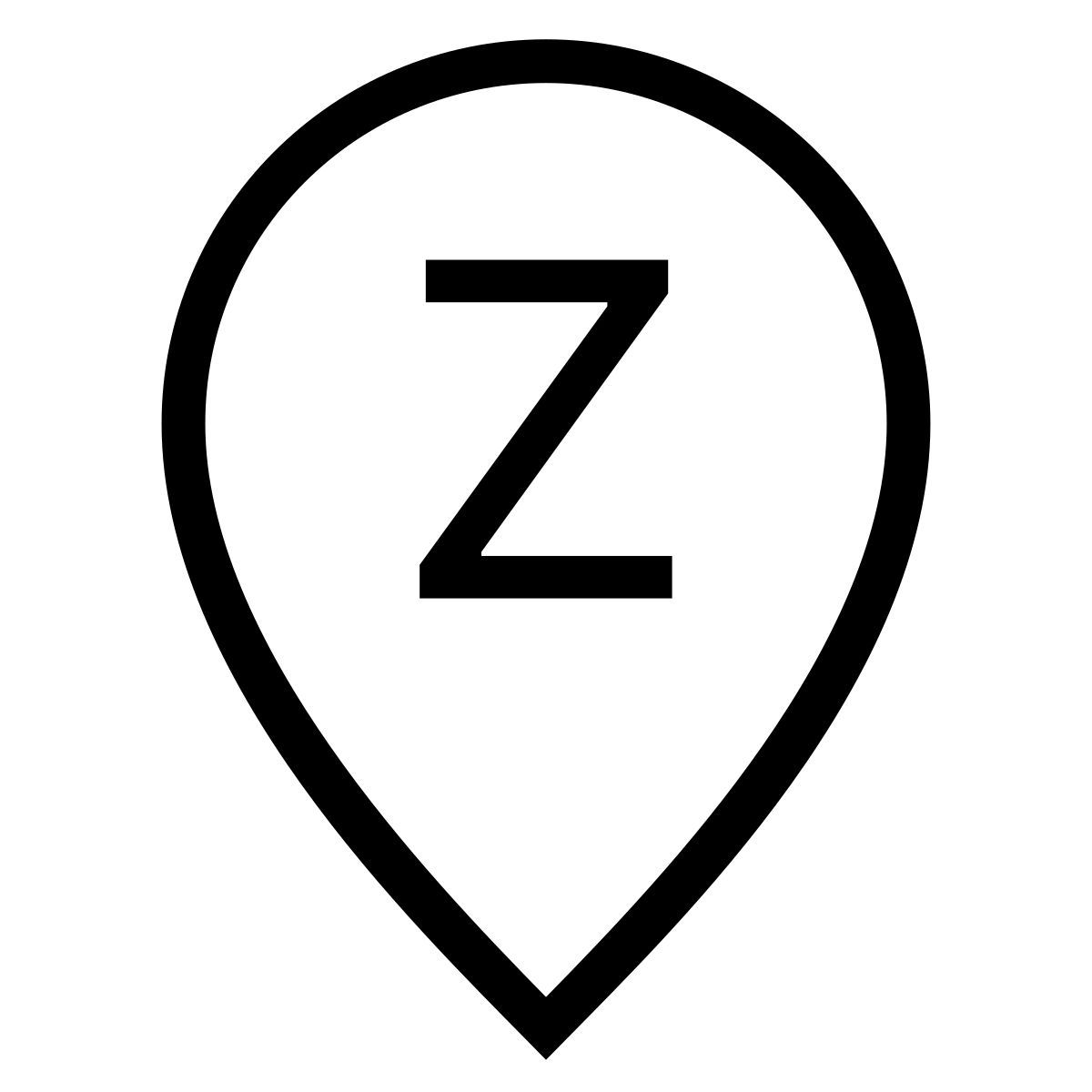 ios 17 outlined style marqueur z icon