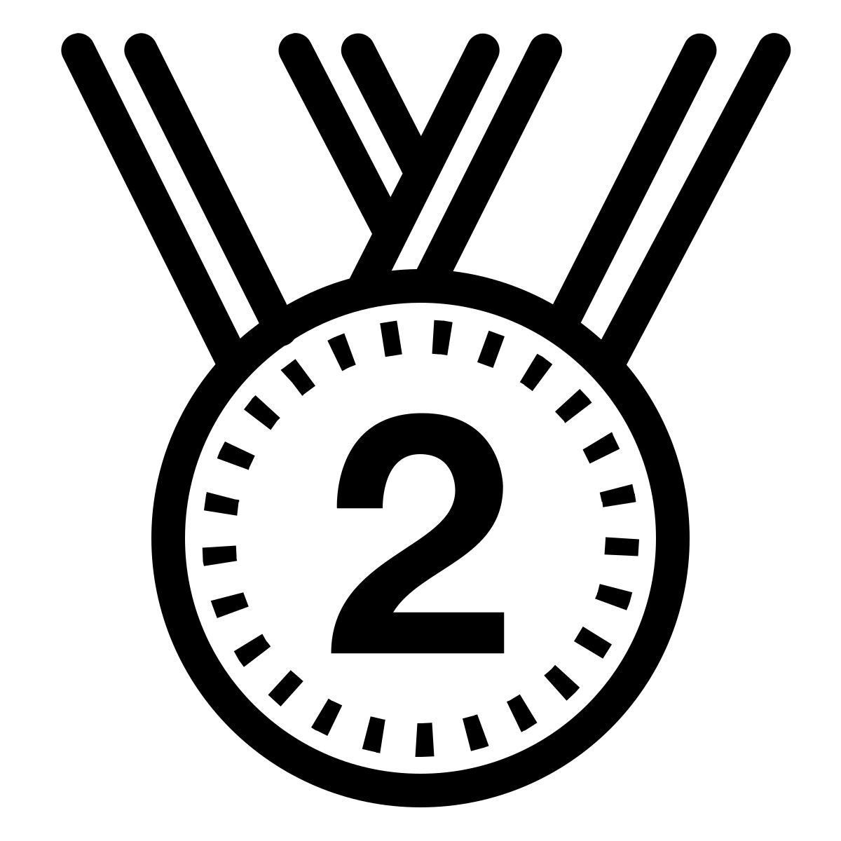 ios 17 outlined style 훈장 2 위 icon