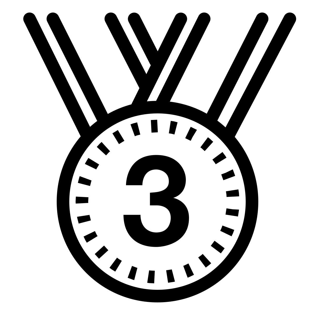 ios 17 outlined style medalla de tercer lugar icon