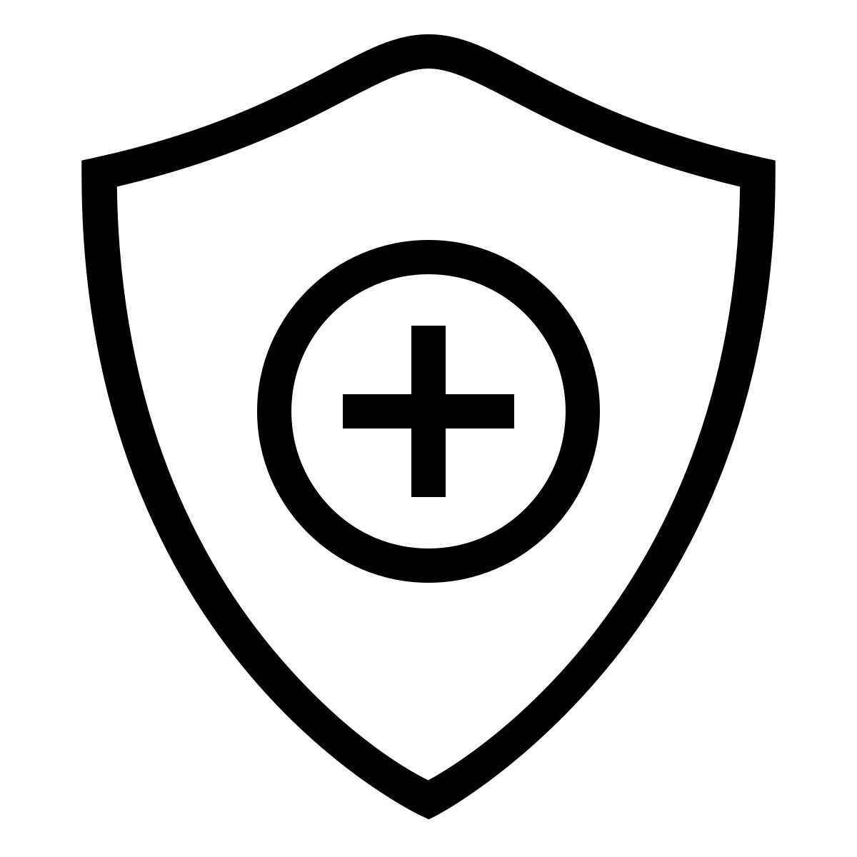 ios 17 outlined style medical insurance icon
