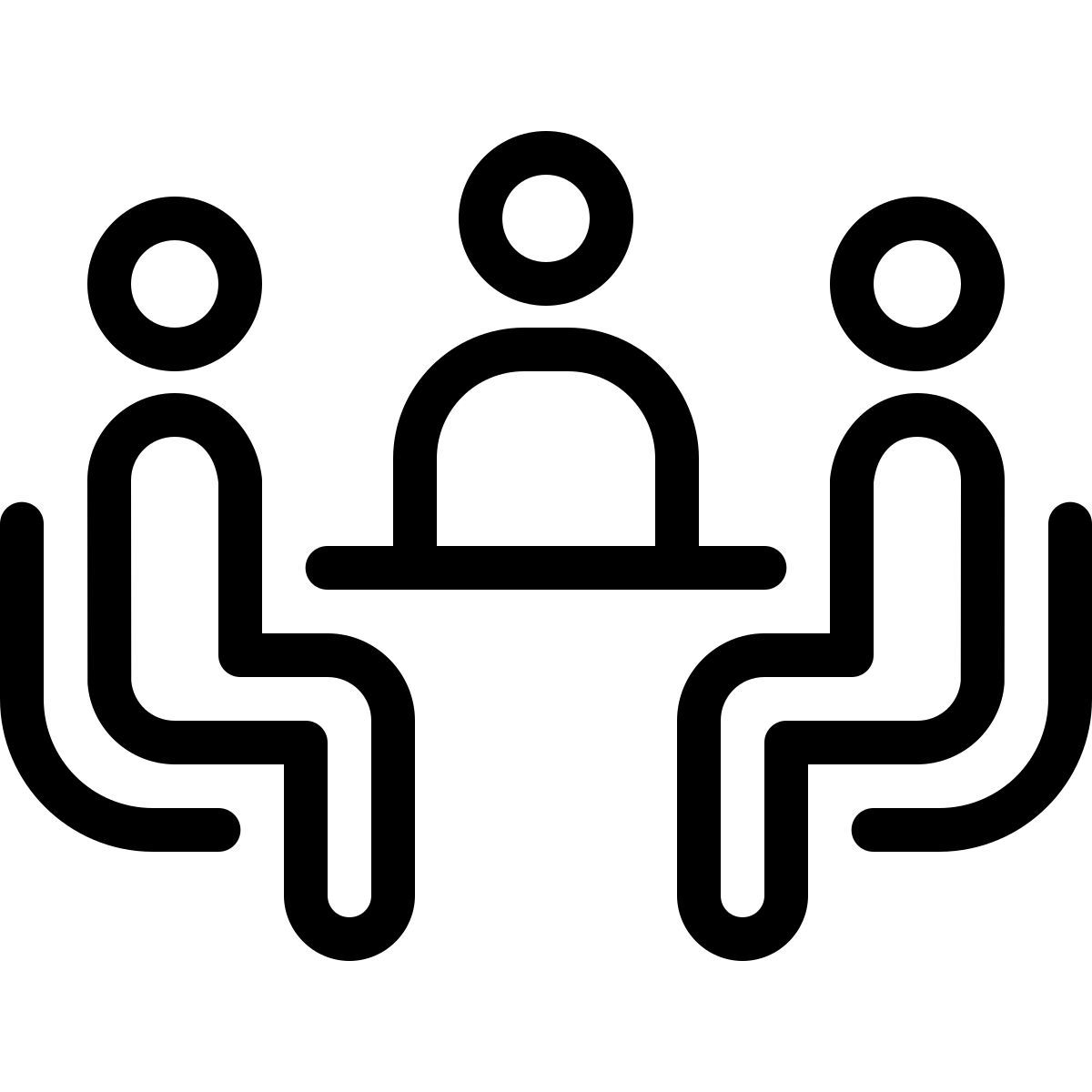 ios 17 outlined style meeting room icon