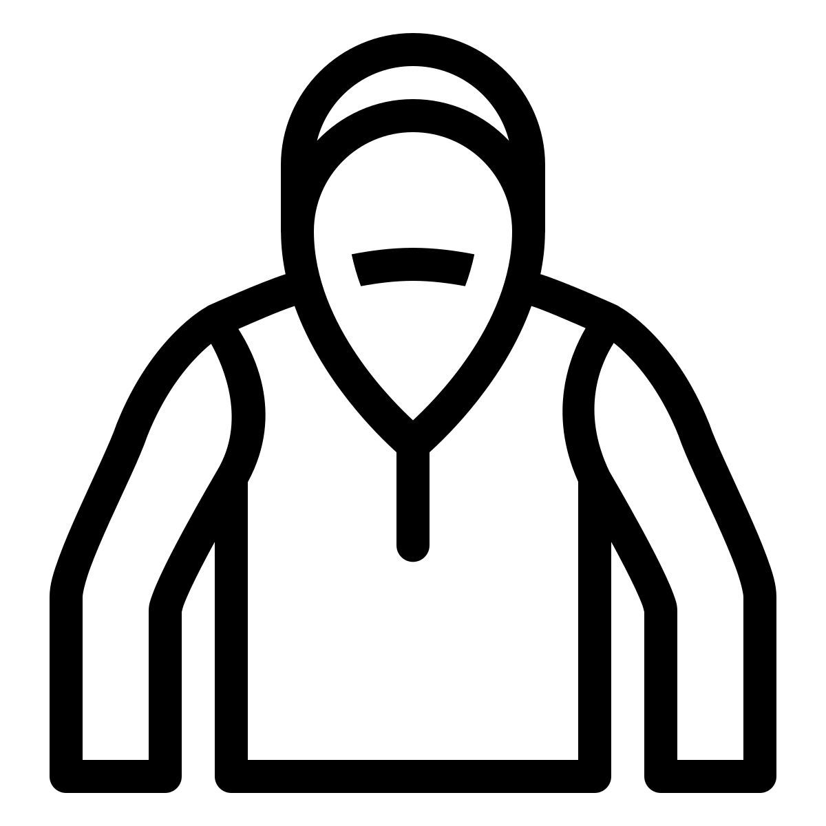 ios 17 outlined style 17476 0 73652 chaqueta con capucha ropa icon