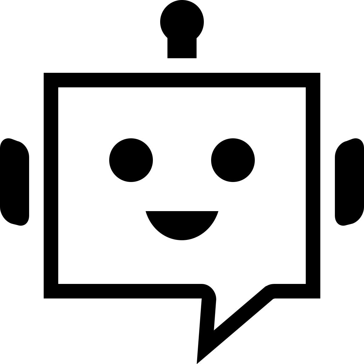 ios 17 outlined style 消息机器人 icon