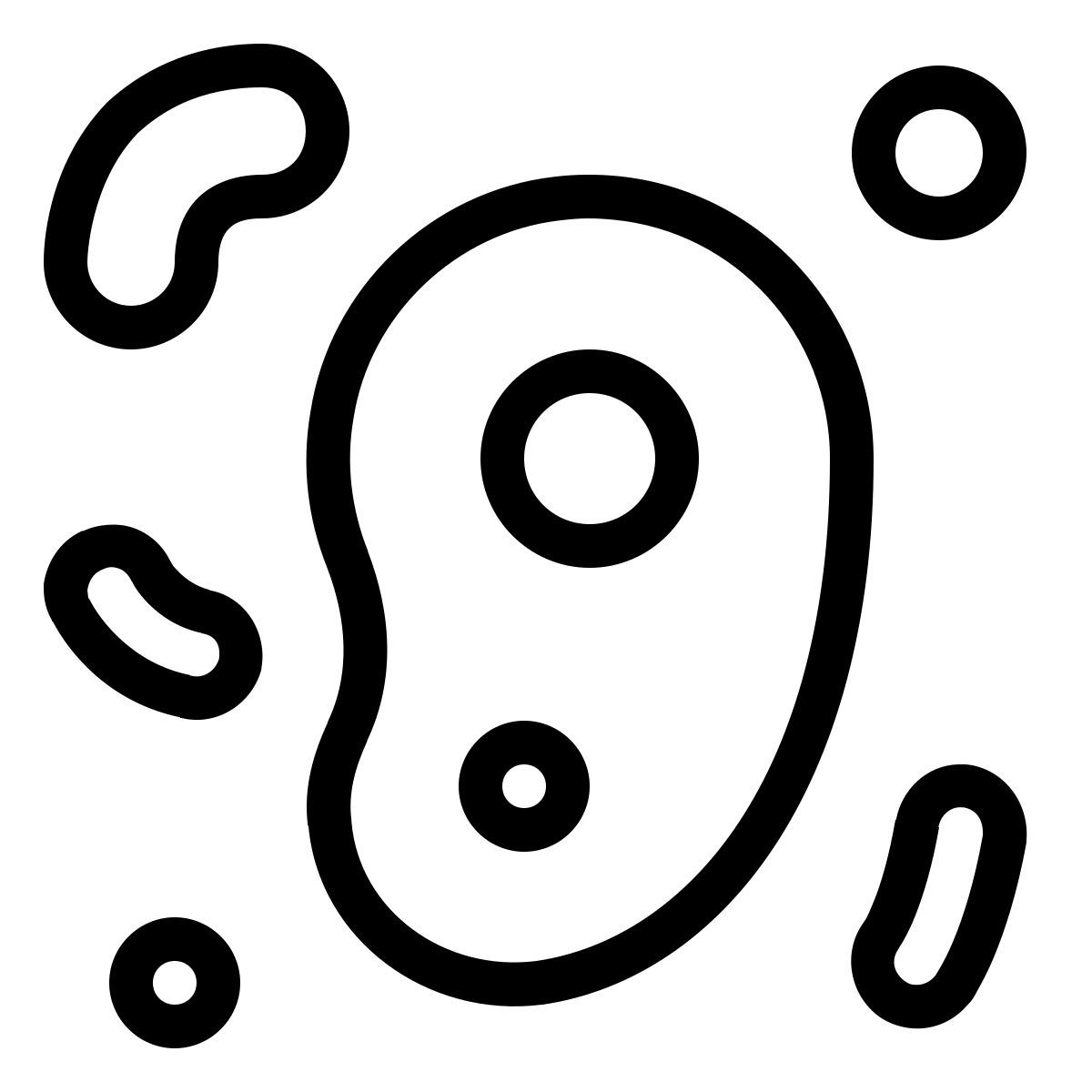 ios 17 outlined style microorganismos icon