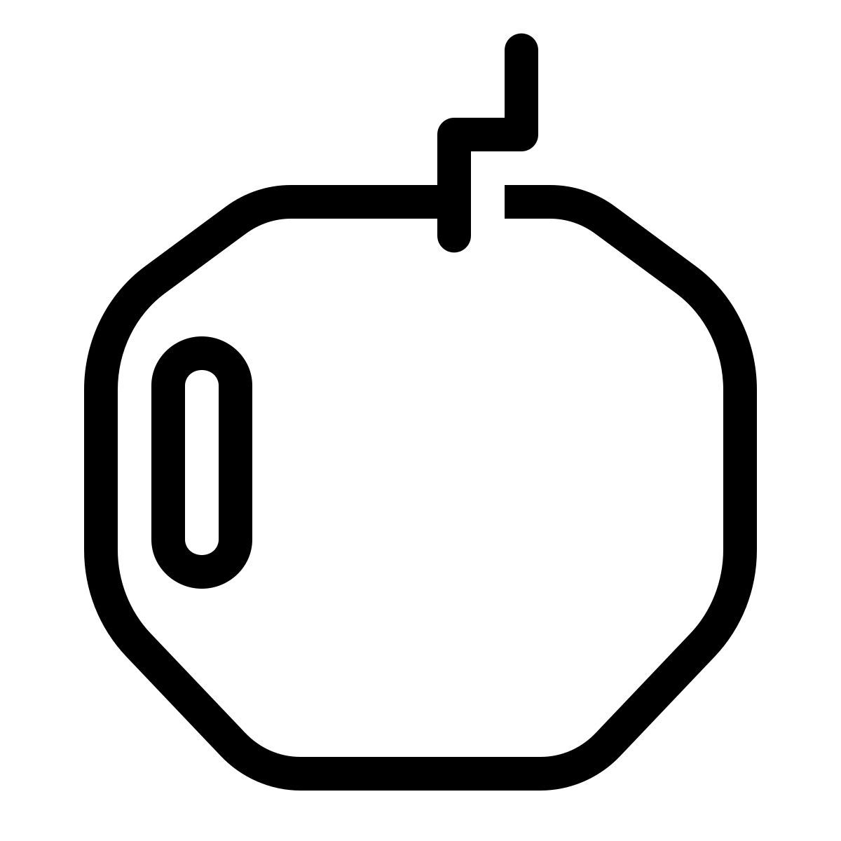 ios 17 outlined style minecraft golden apple icon