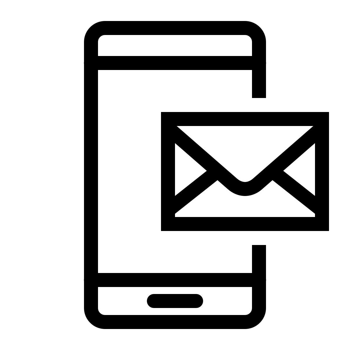 ios 17 outlined style 手机邮箱 icon