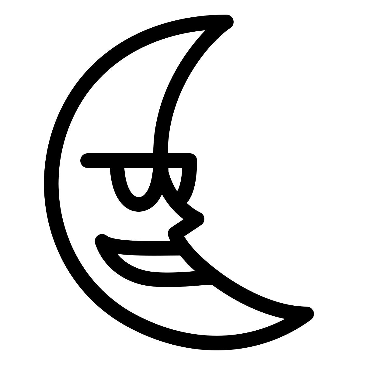 ios 17 outlined style homem na lua icon