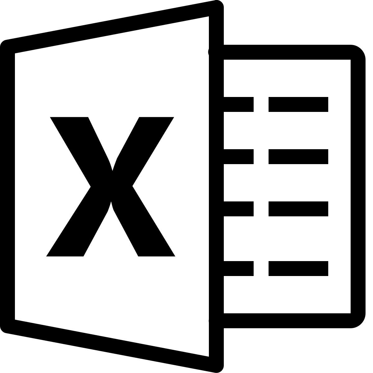 ios 17 outlined style ms excel icon