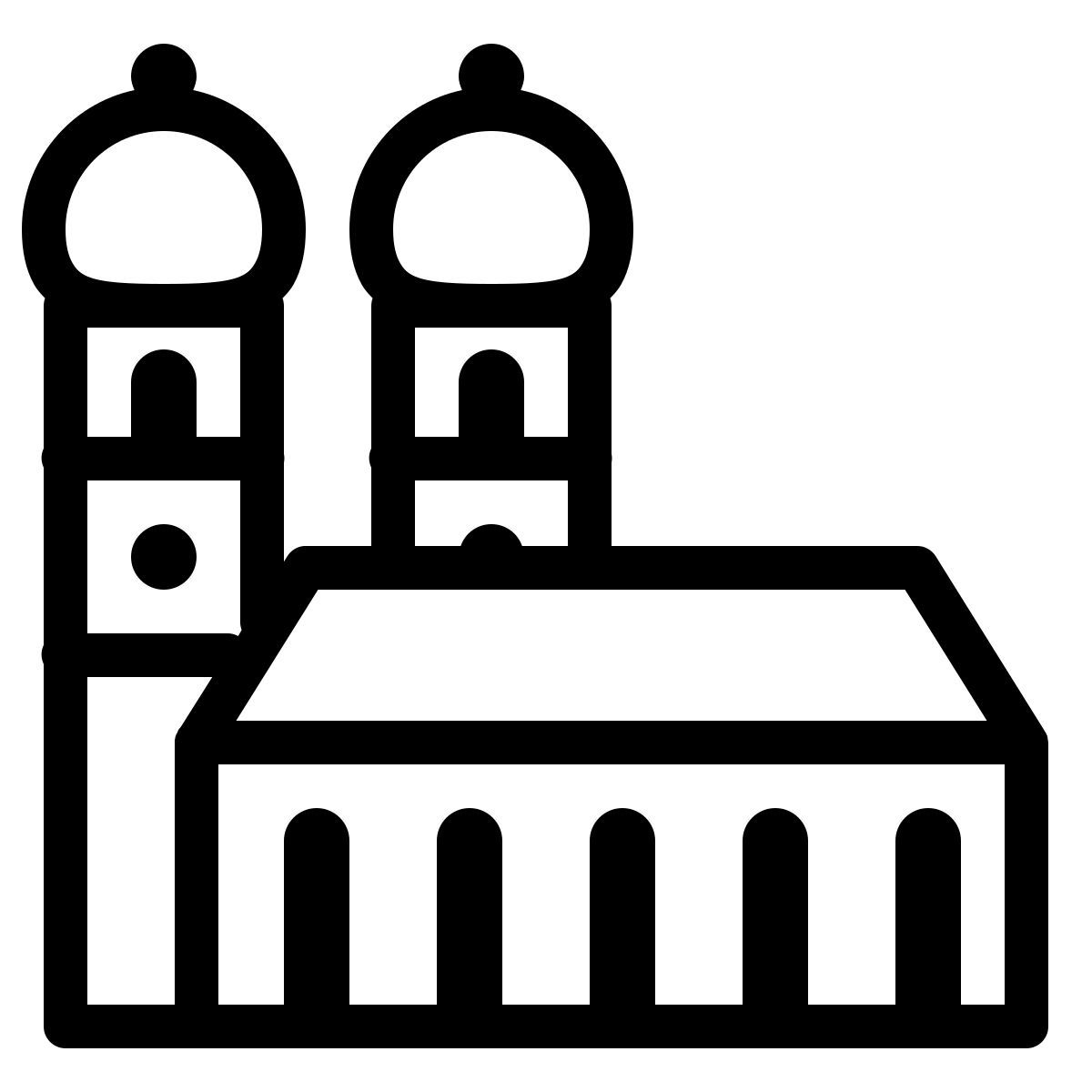 ios 17 outlined style münchner frauenkirche icon