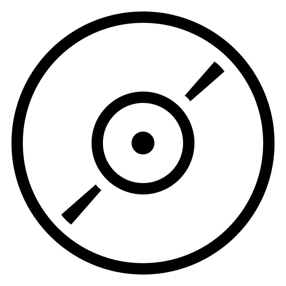 ios 17 outlined style music record icon
