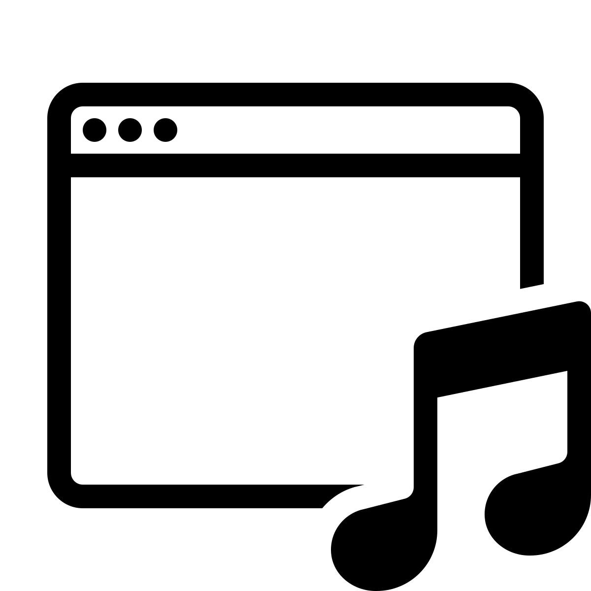 ios 17 outlined style music window icon