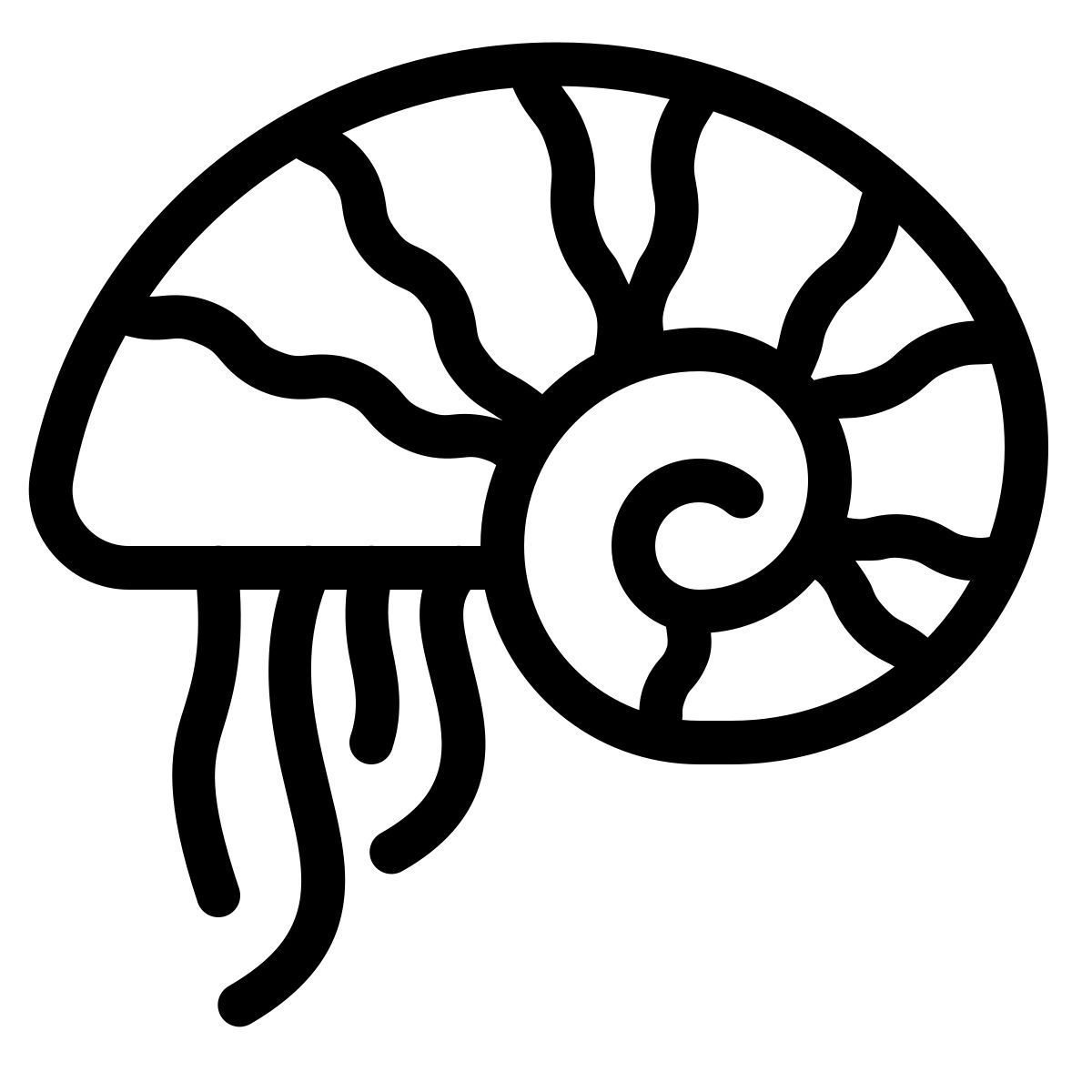 ios 17 outlined style 鹦鹉螺 icon