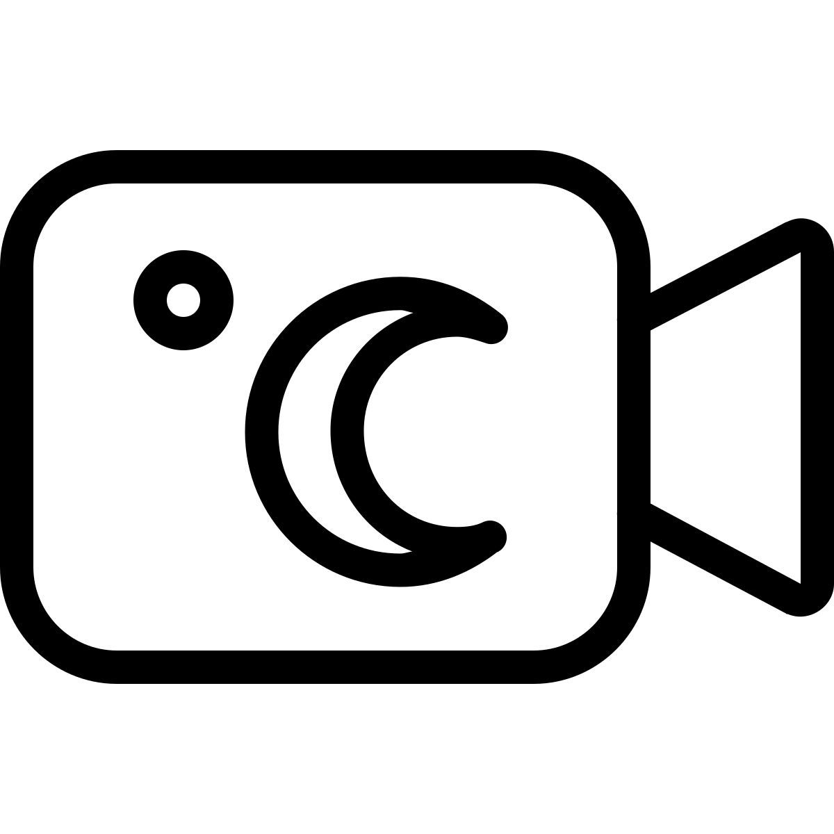 ios 17 outlined style 야간 카메라 icon