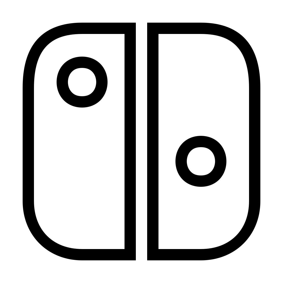 ios 17 outlined style logotipo de nintendo switch icon