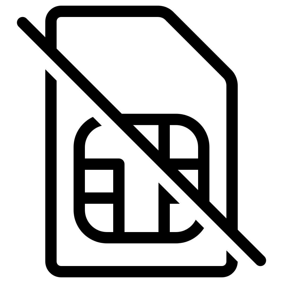 ios 17 outlined style nenhum cartão sim icon