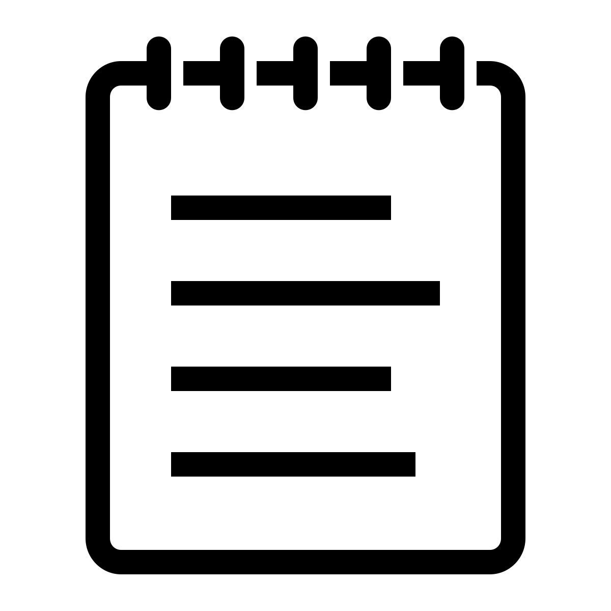 ios 17 outlined style notebook icon