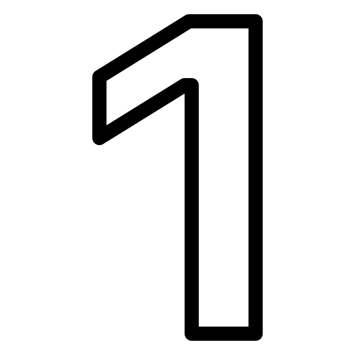 ios 17 outlined style numero 1 icon