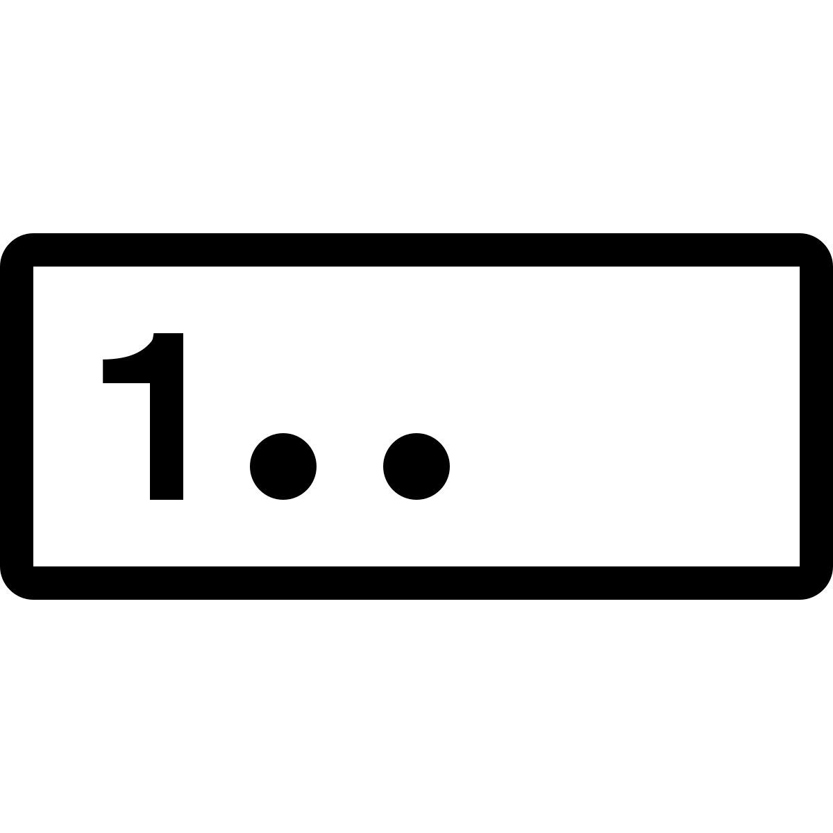 ios 17 outlined style formulario de entrada de números icon