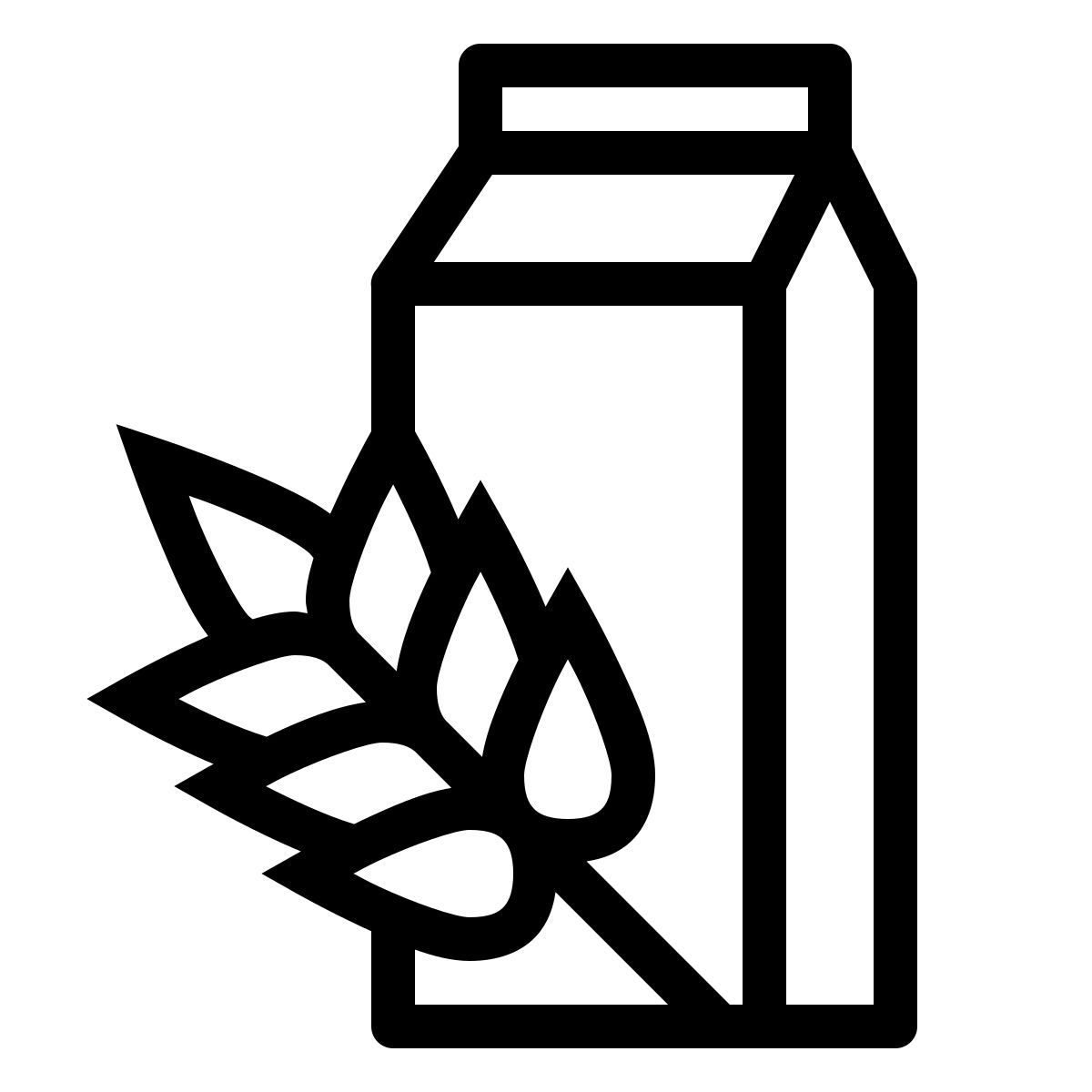 ios 17 outlined style leche de avena icon