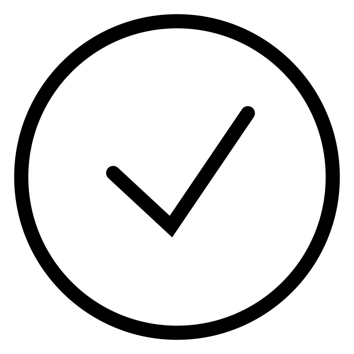 ios 17 outlined style check mark icon