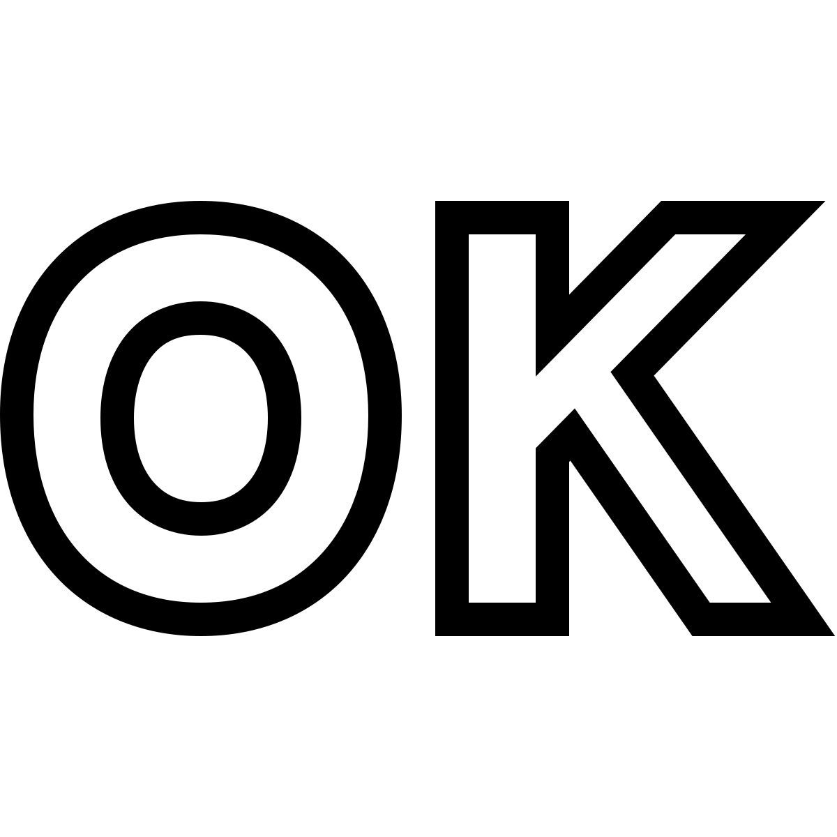 ios 17 outlined style ok icon