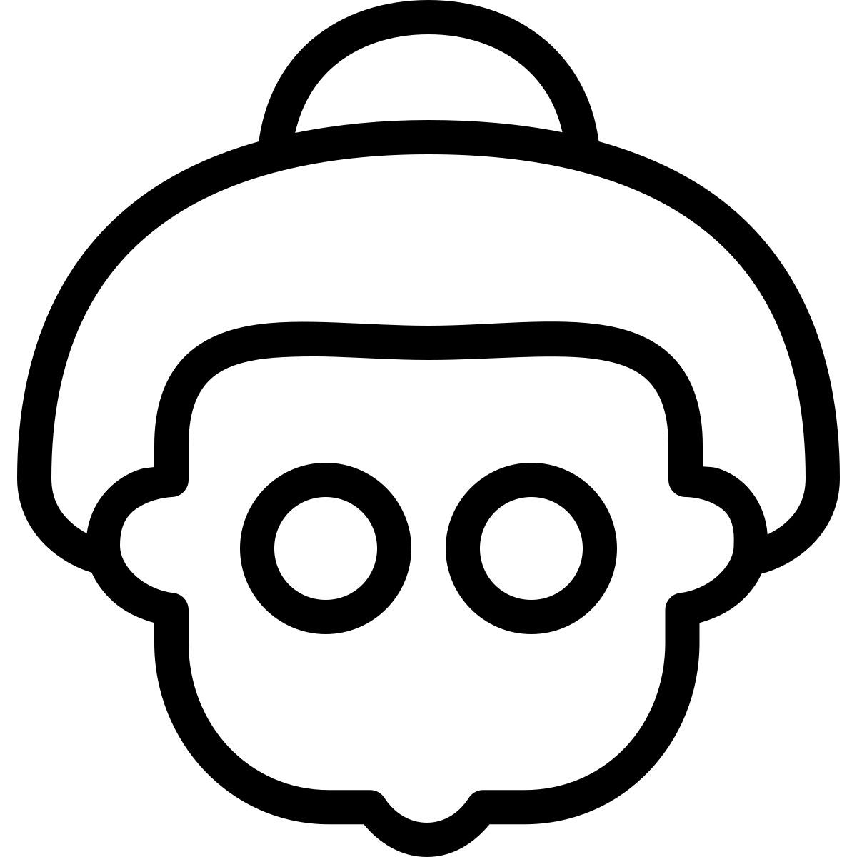 ios 17 outlined style 늙은 여자 icon