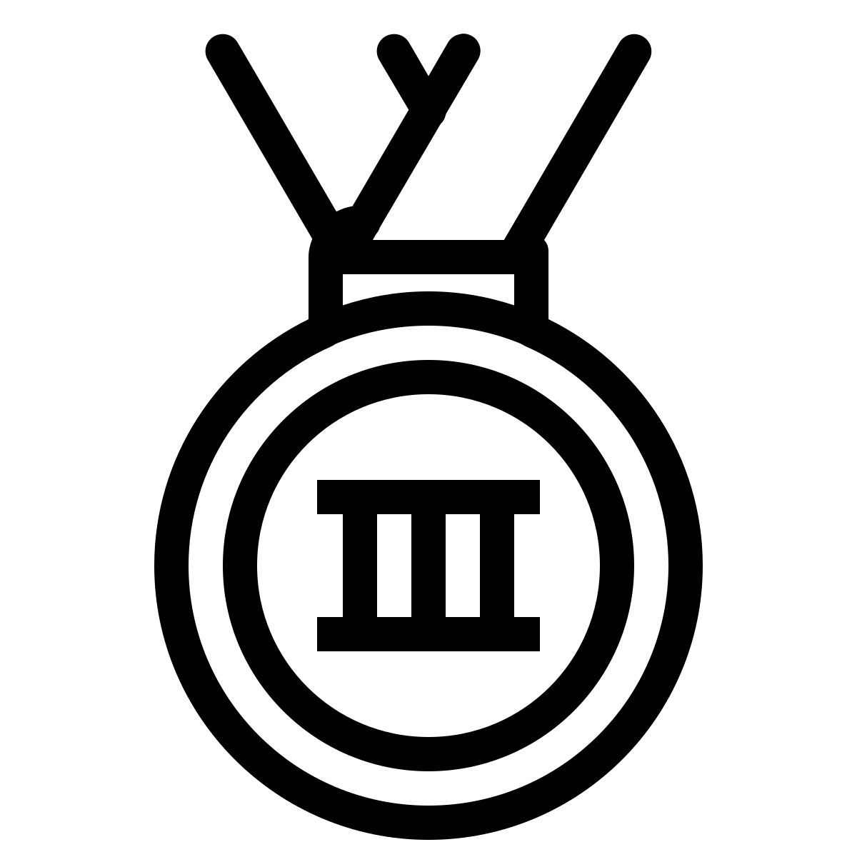 ios 17 outlined style 奥运奖牌铜牌 icon