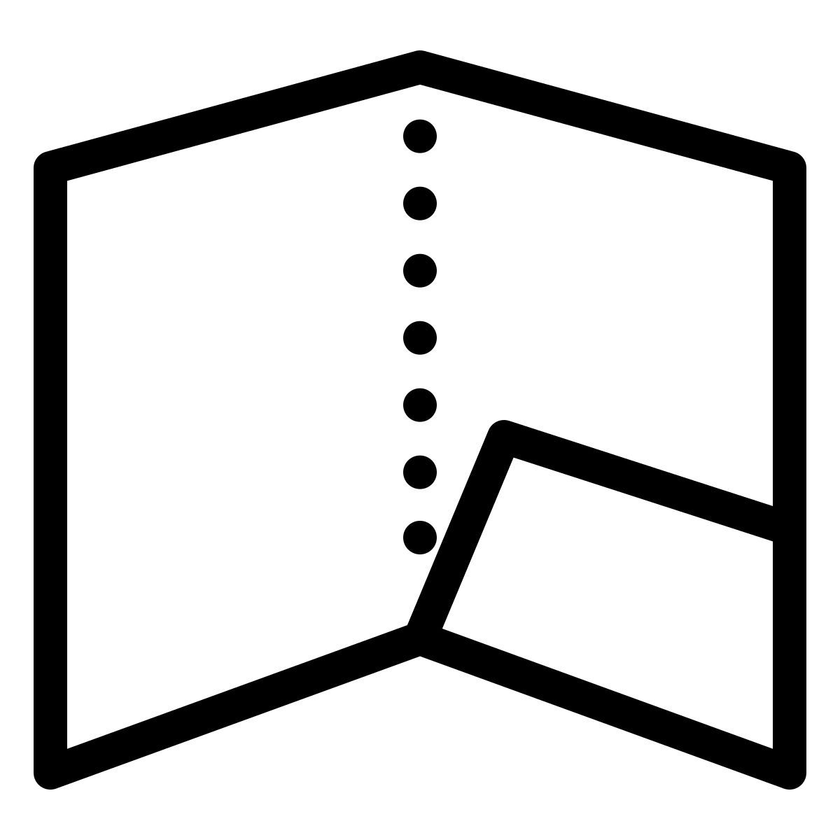 ios 17 outlined style dossier à une poche icon