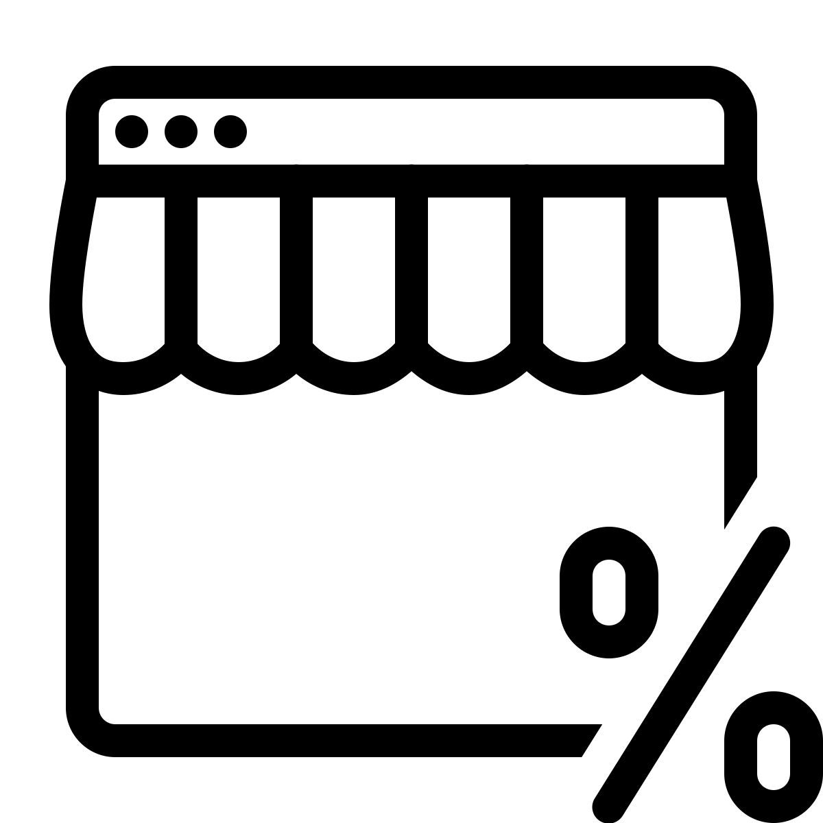 ios 17 outlined style venta de tienda online icon