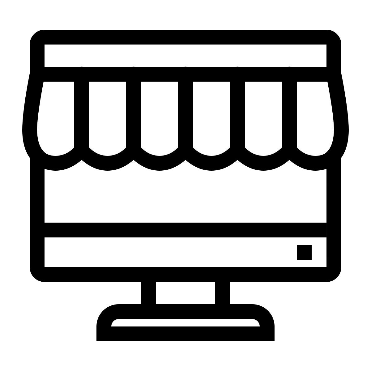 ios 17 outlined style las compras en línea icon